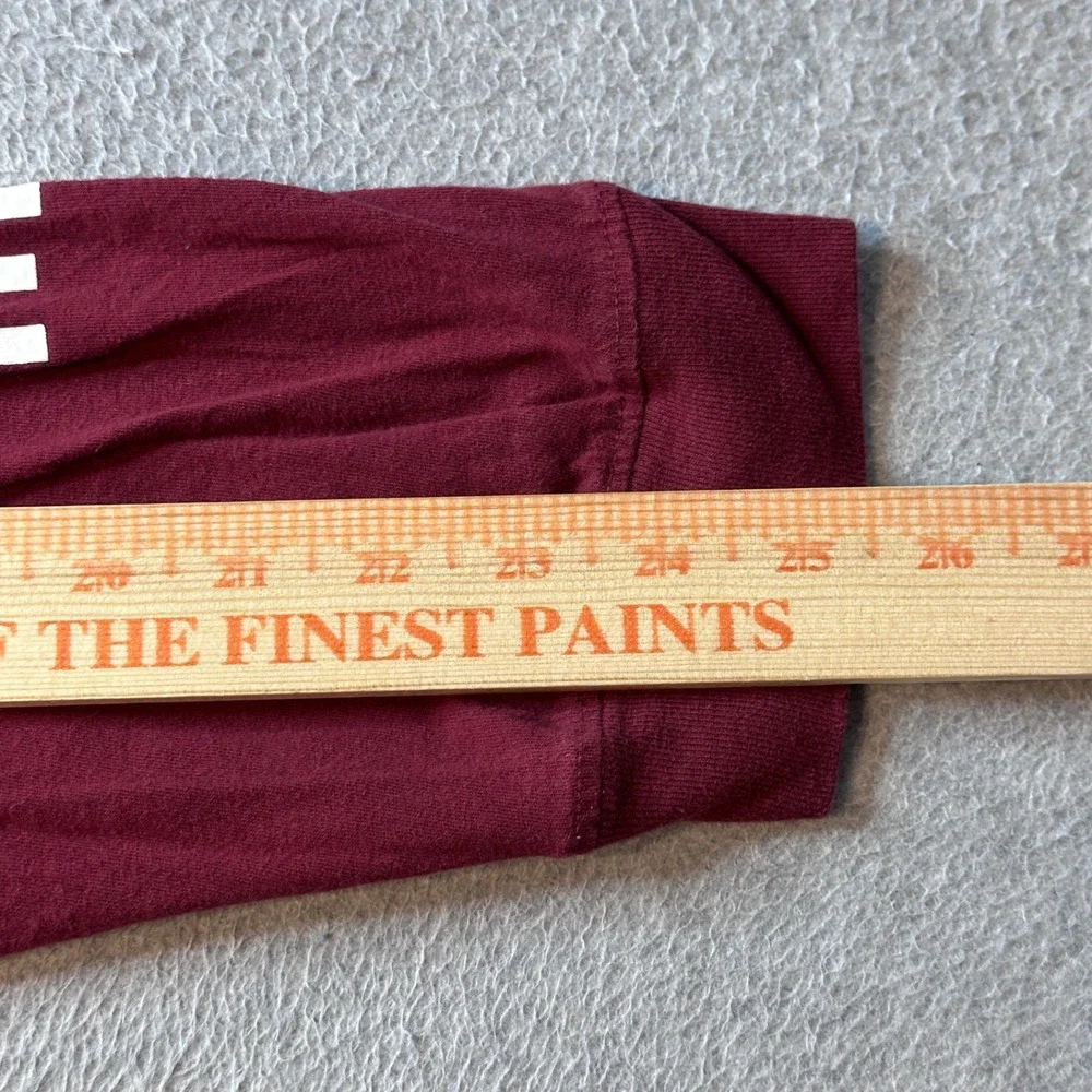 The North Face T-Shirt Mens XXL Maroon Long Sleeve Graphic Logo Cotton Tee